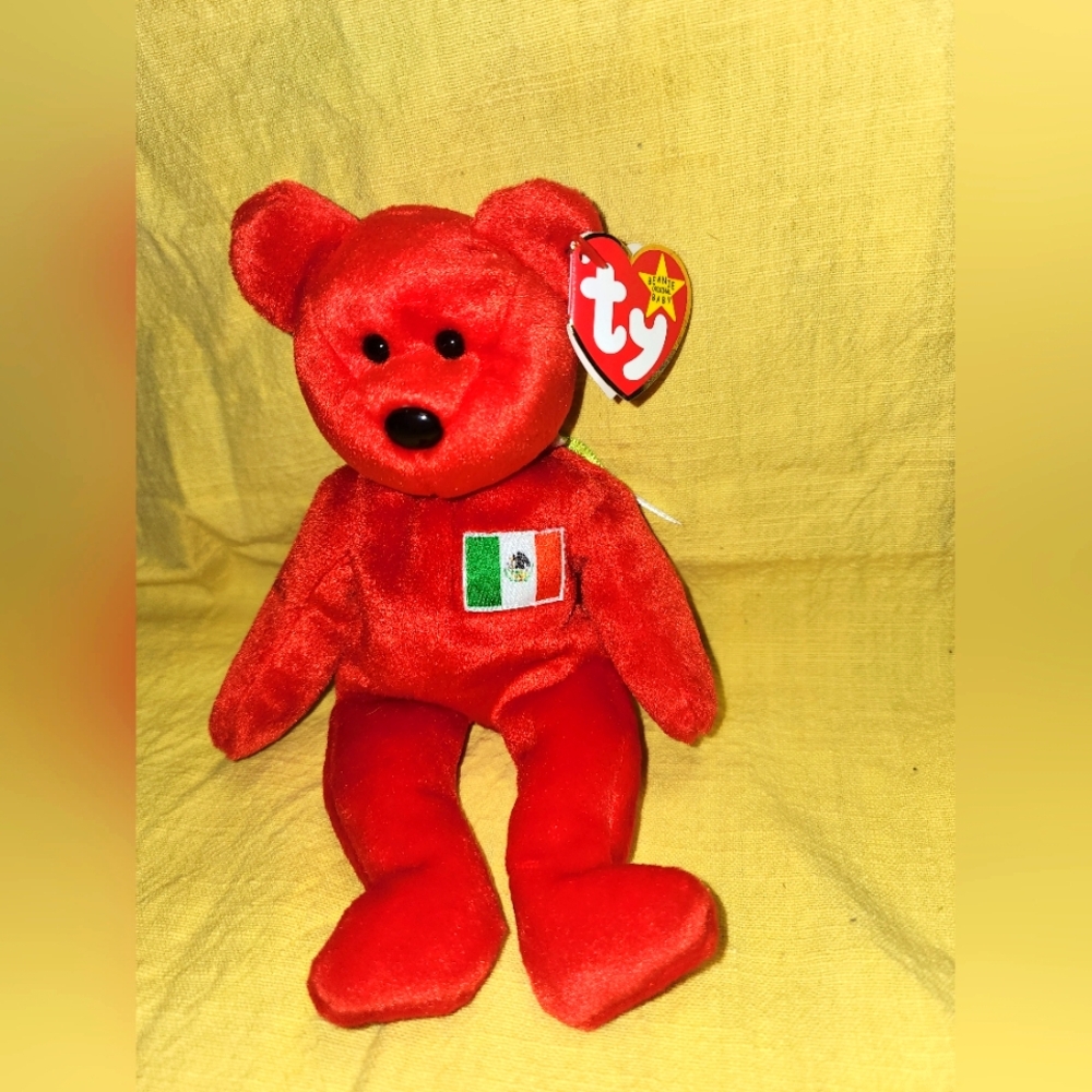 1999 Osito the Bear Mexican Flag Plush - TY Beanie Babies